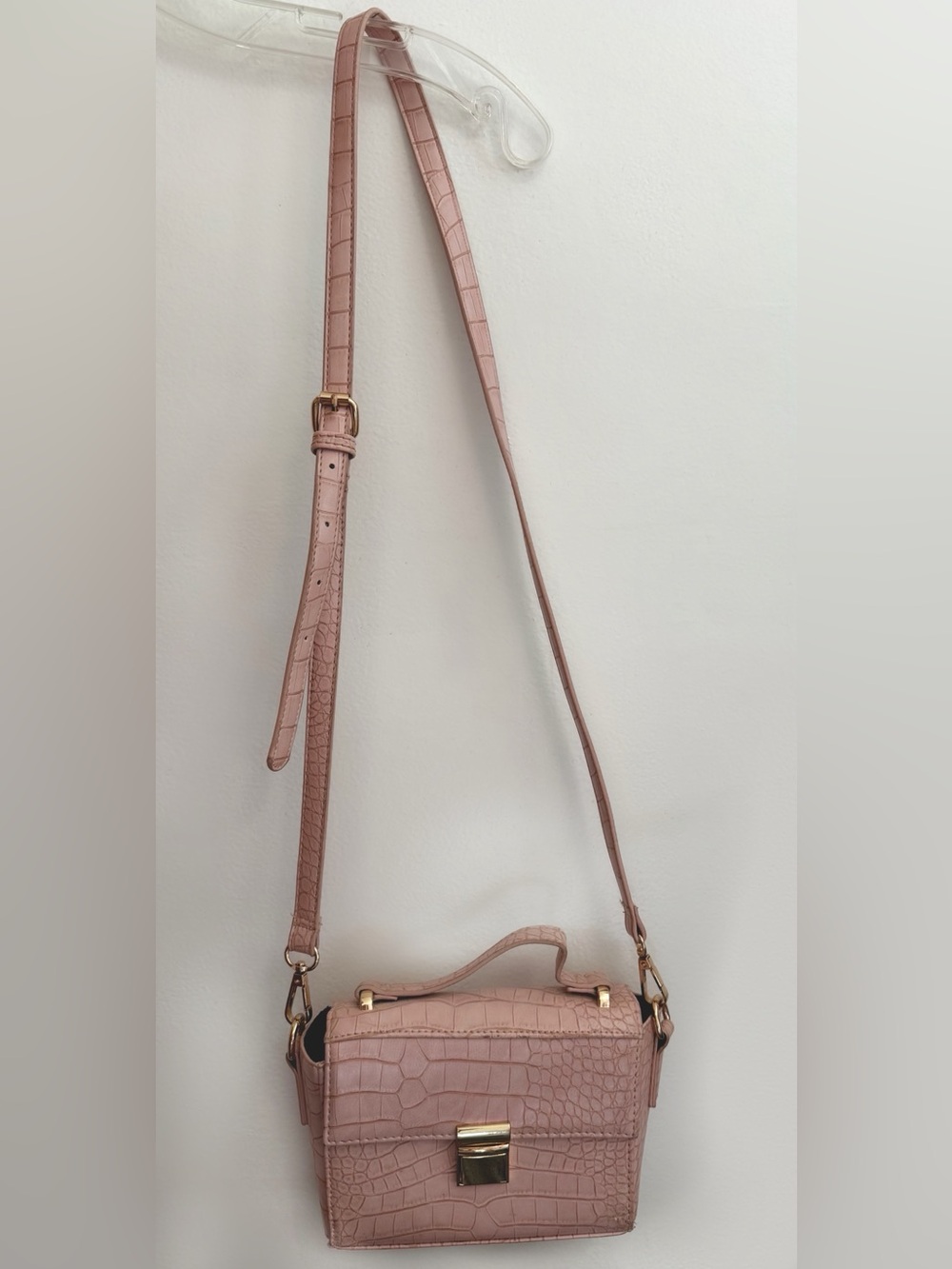 Croc Print Crossbody Bag